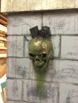 Green Wall Skull Art Bone