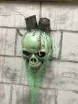 Skull Green Bone Wall Skeleton